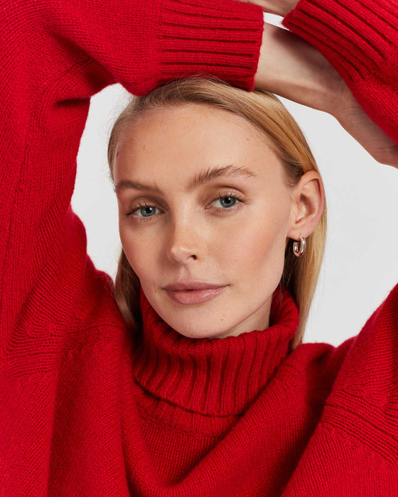 360 Cashmere Sweater Crimson - Final Sale