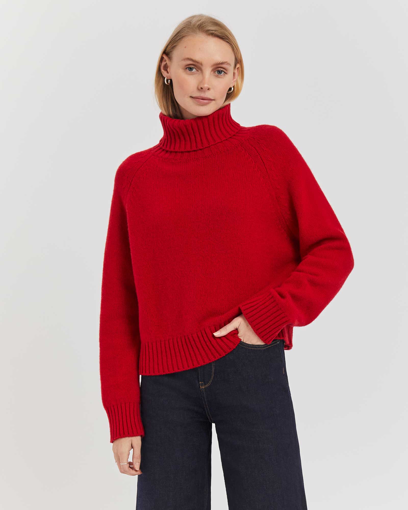 360 Cashmere Sweater Crimson
