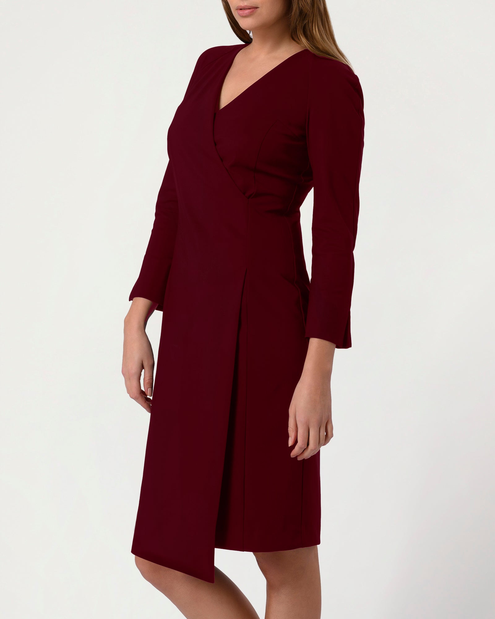 All Wrapped Up Dress Wine - Final Sale